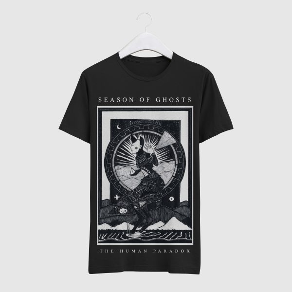 the human paradox, t-shirt, season of ghosts merch, season of ghosts, female fronted, zombie sam, heavy rock news, london based metal, electro rock news